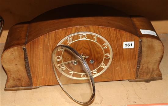 Walnut mantel Clock